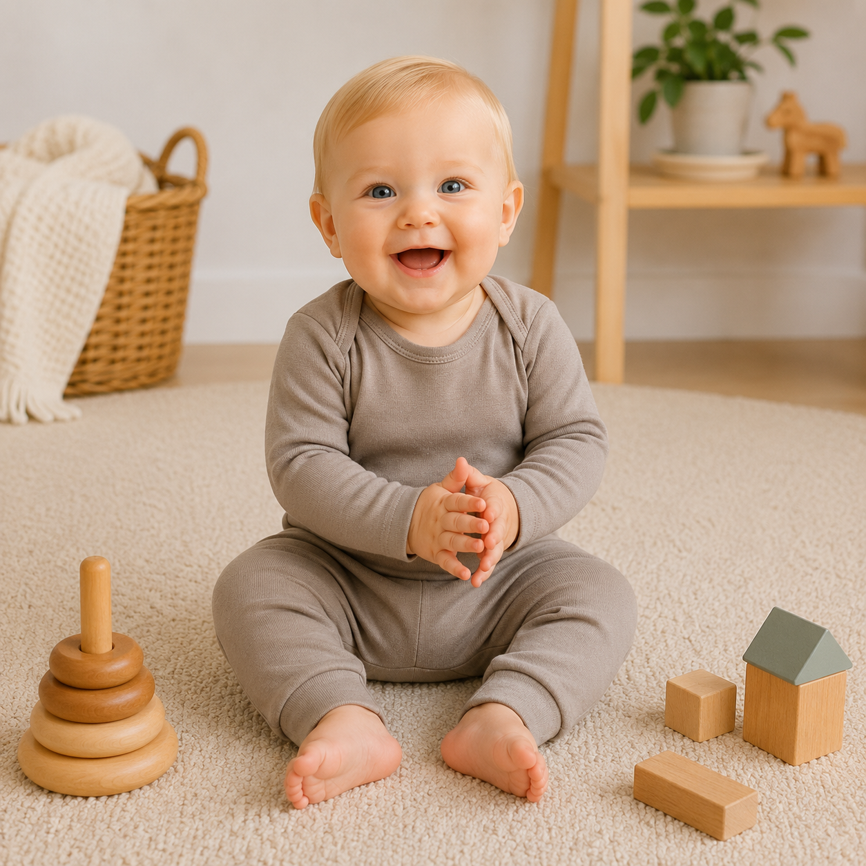 Babyhose Extra Soft Sesam – 100 % Bio-Baumwolle