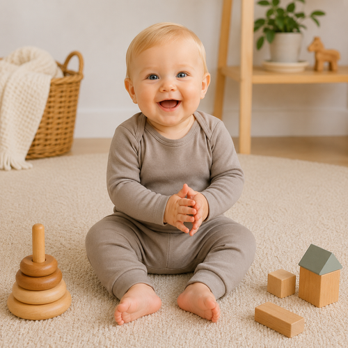 Babyhose Extra Weich Sesam – 100% Biologische Baumwolle