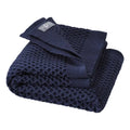 Baby deken wol Honeycomb indigo