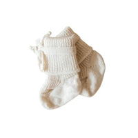 Schleifen-Socken Baby Natur