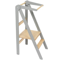 Faltbarer Lernturm aus Holz - grau