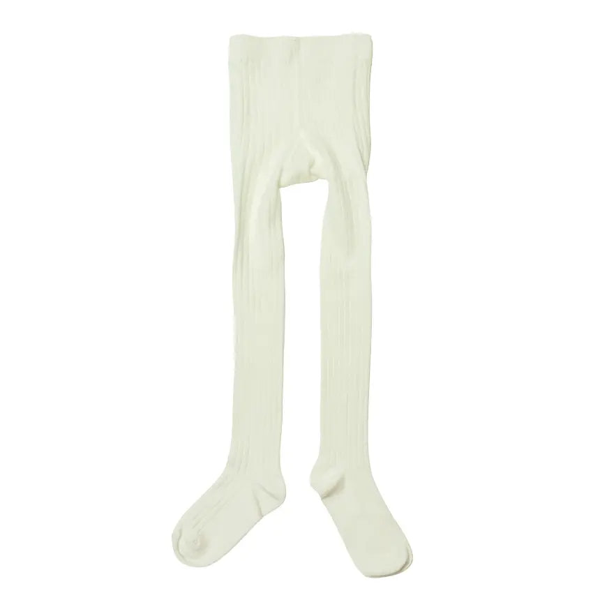Wollen maillot / legging met voetjes Ecru