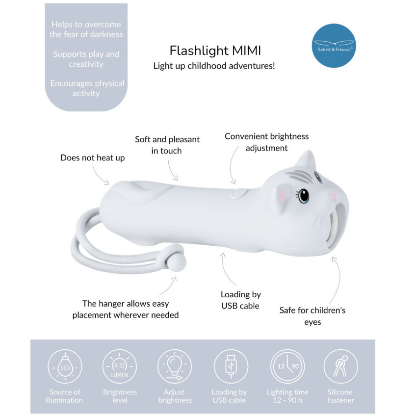 Kinderzaklamp Mimi Oplaadbaar via USB-C