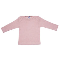 Longsleeve Wolle Seide Baumwolle soft rosa
