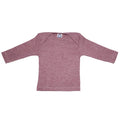 Longsleeve wol zijde katoen wijnrood