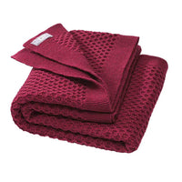 Babydecke Wolle Honeycomb cassis