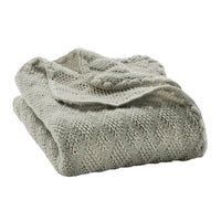 Disana Baby-Decke Wolle gestrickt grau