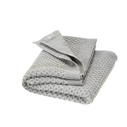 Baby deken wol Honeycomb grijs