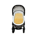 Lamsvacht kinderwagen goud