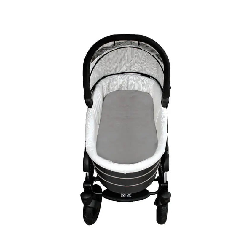Lamsvacht kinderwagen grijs