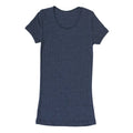Dames T-shirt wol/zijde - blauw