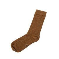 Wolle dünn Rib Socken - Kupfer